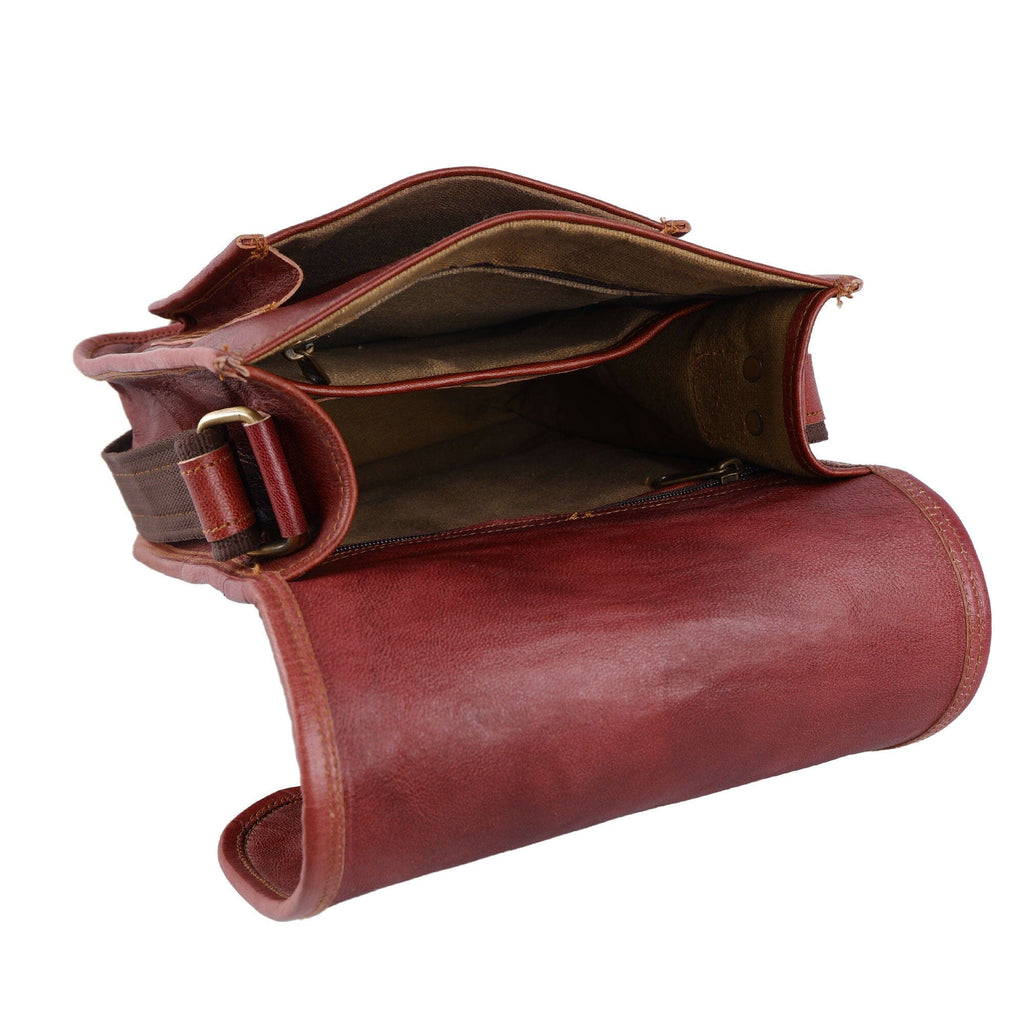Windsor Full-Grain Leather Crossbody Messenger Bag