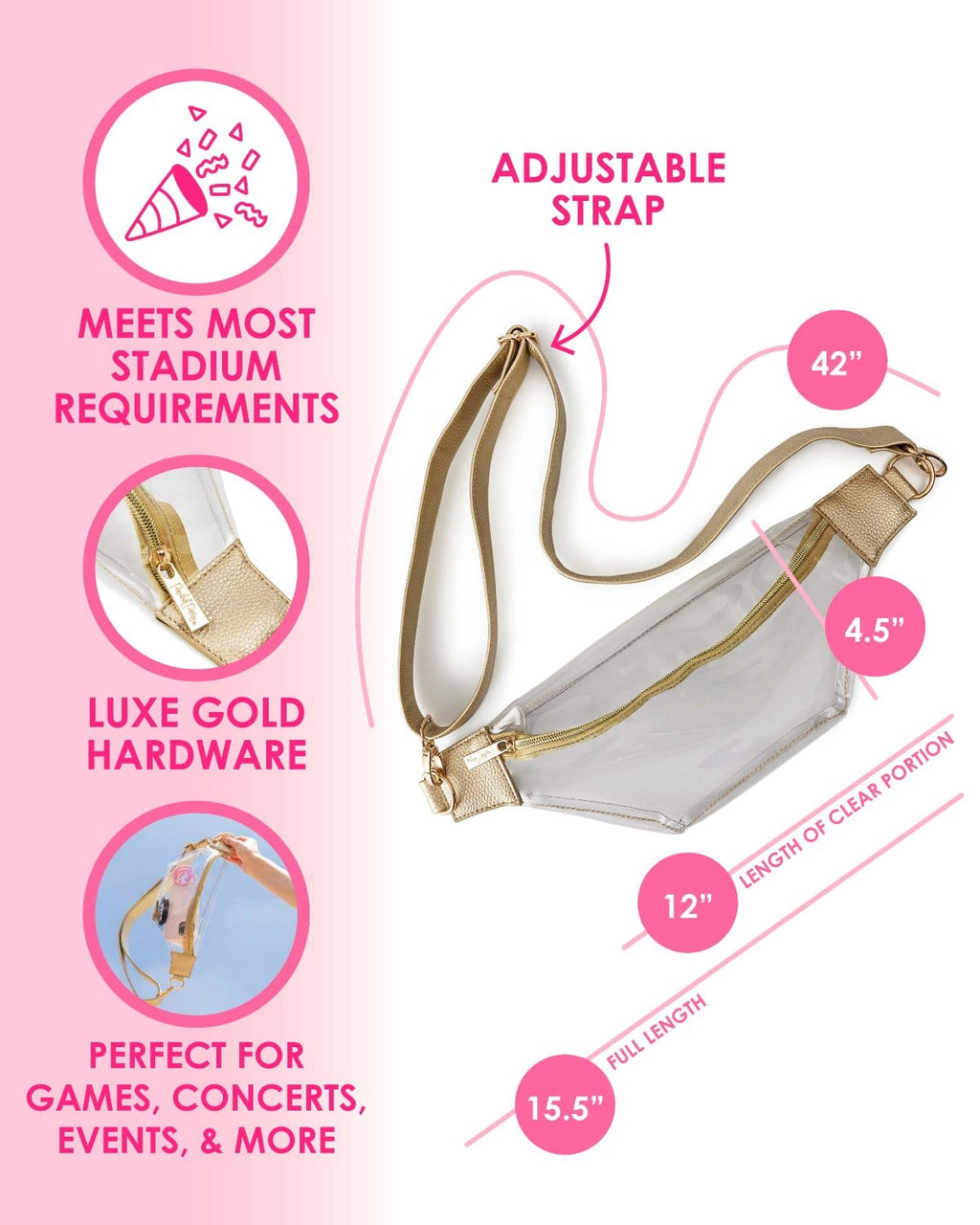 Clear Stadium & Concert Belt Bag