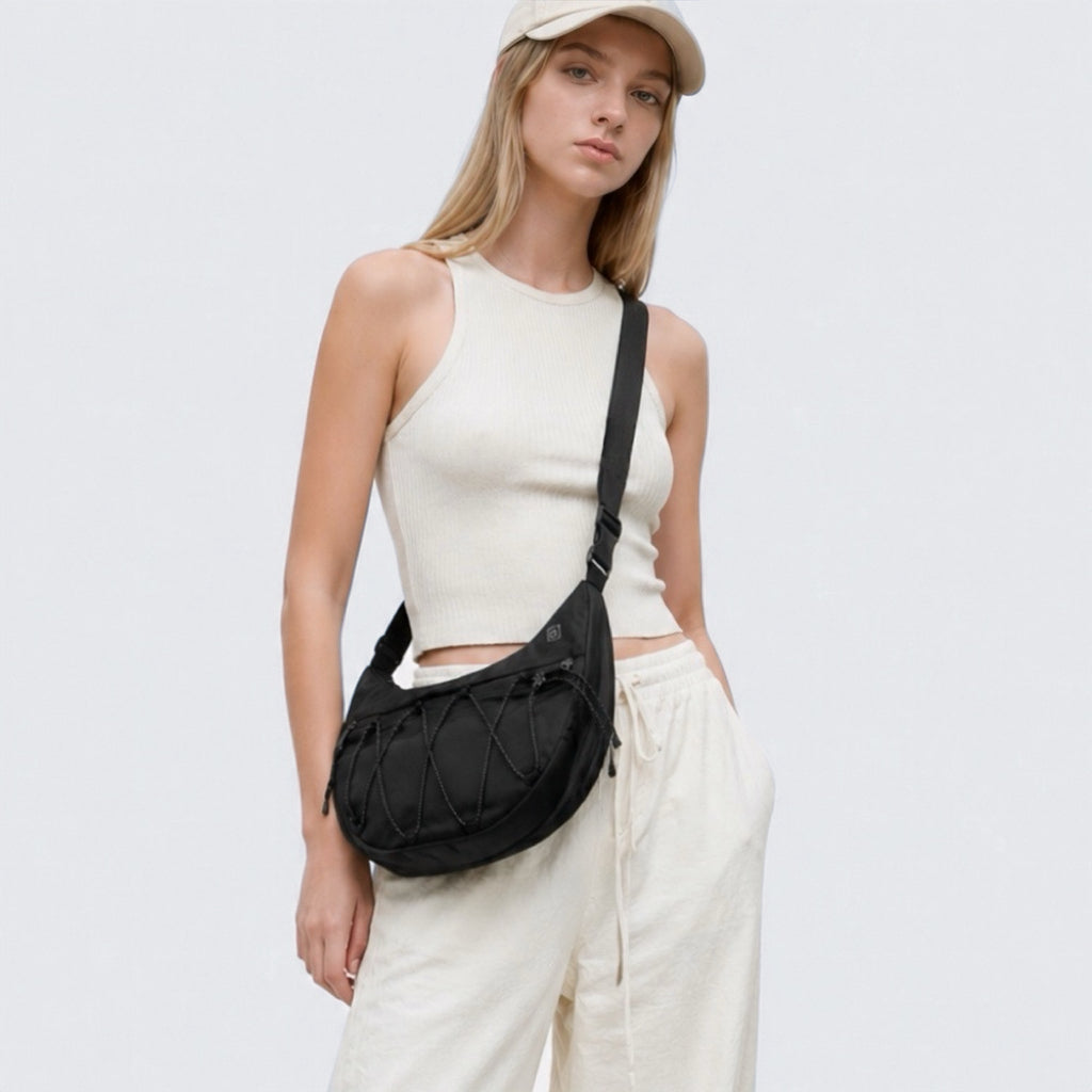 Airy Water-Resistant Crescent Sling Bag