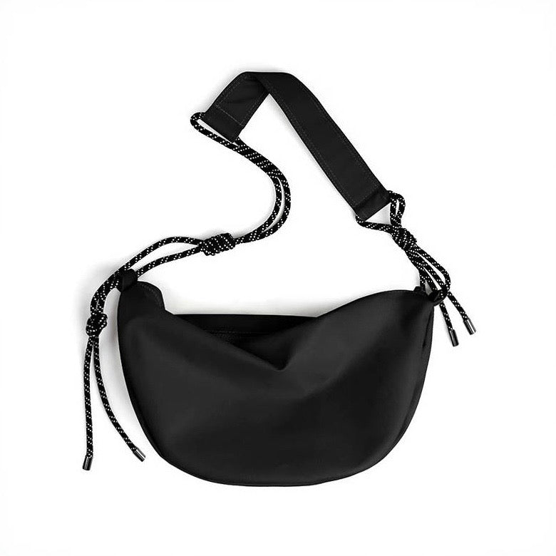 Freestyle Knotted Nylon Crescent Bag