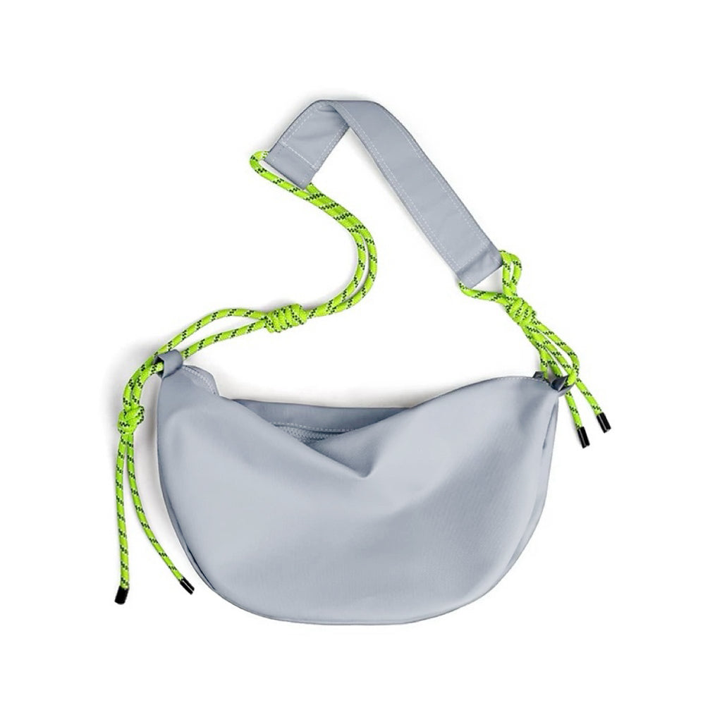 Freestyle Knotted Nylon Crescent Bag