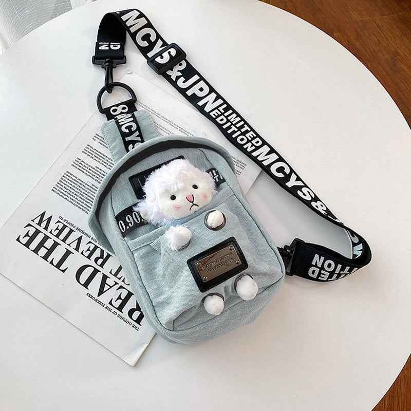 Kawaii Denim Mini Crossbody Sling Bag
