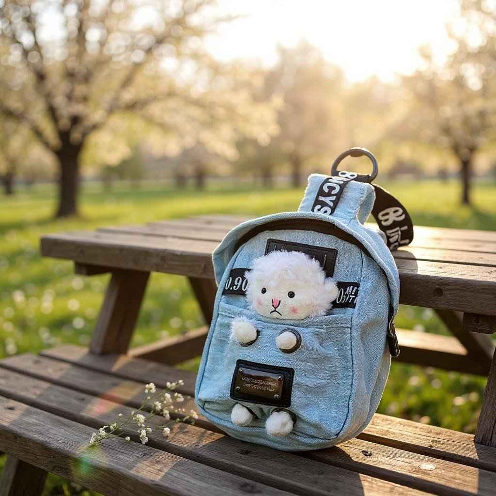 Kawaii Denim Mini Crossbody Sling Bag