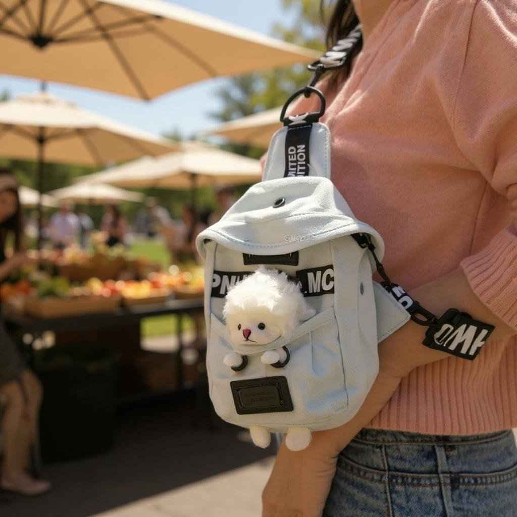 Kawaii Denim Mini Crossbody Sling Bag