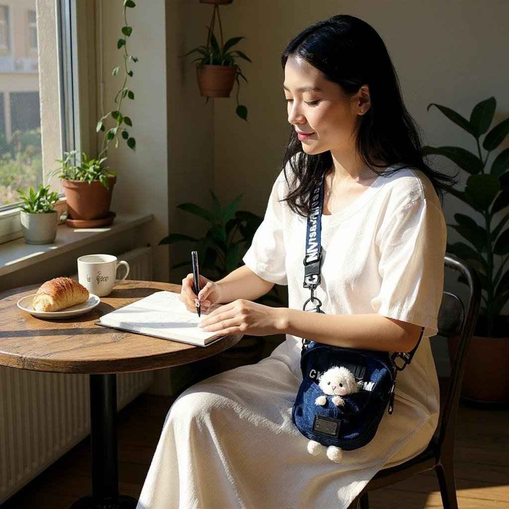 Kawaii Denim Mini Crossbody Sling Bag
