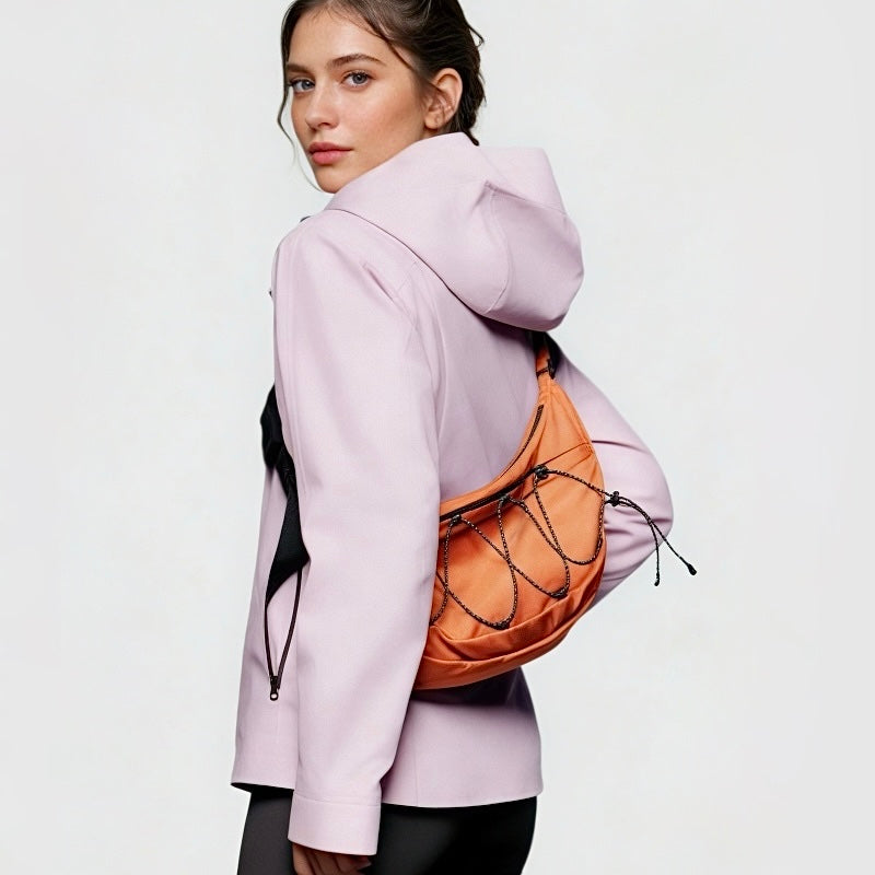 Airy Water-Resistant Crescent Sling Bag