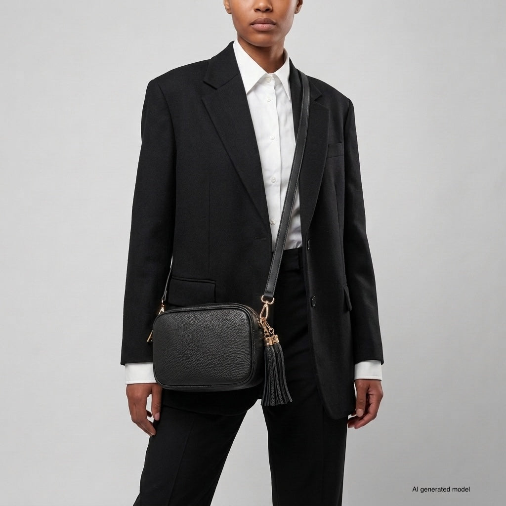 Parma Italian Full-Grain Leather Crossbody Bag
