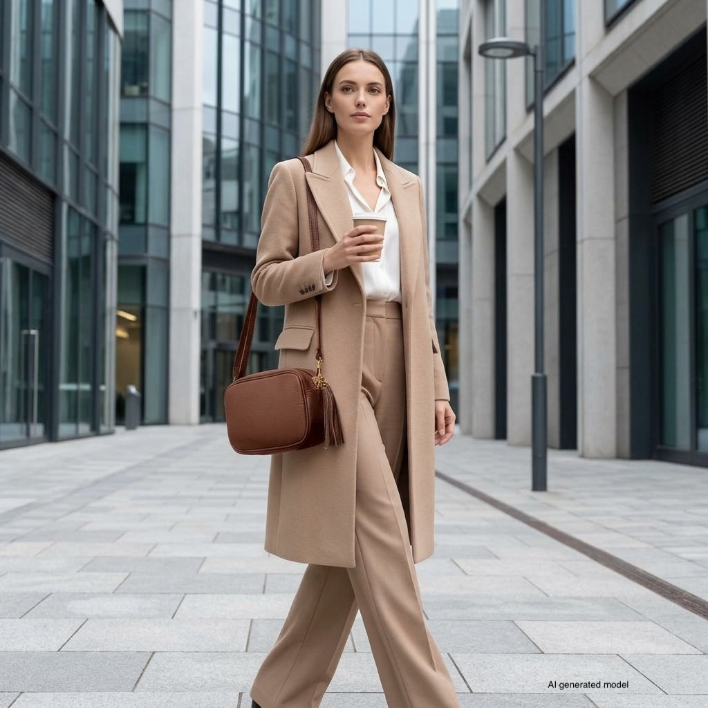 Parma Italian Full-Grain Leather Crossbody Bag