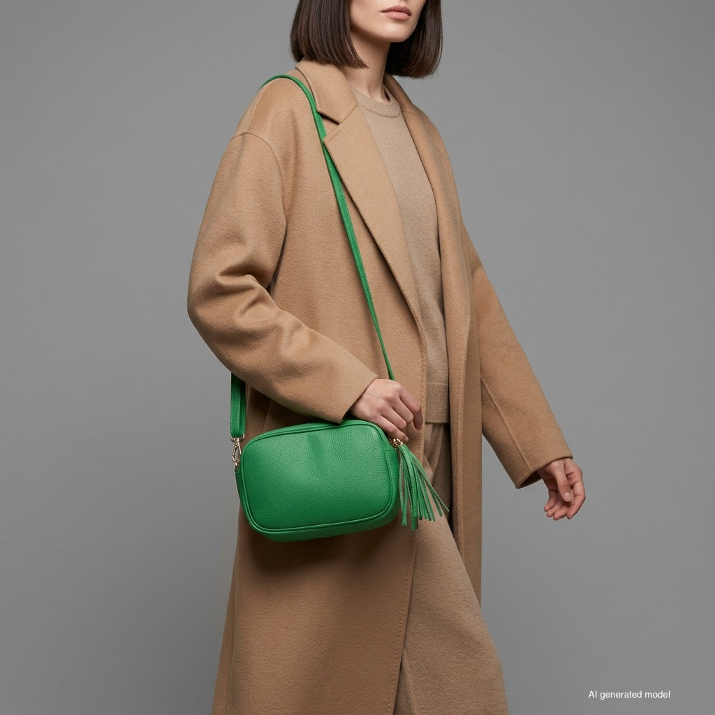 Parma Italian Full-Grain Leather Crossbody Bag