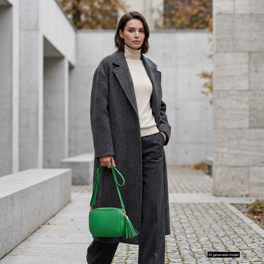 Parma Italian Full-Grain Leather Crossbody Bag