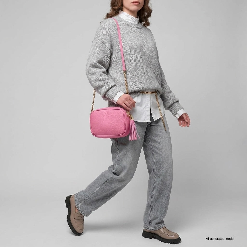 Parma Italian Full-Grain Leather Crossbody Bag