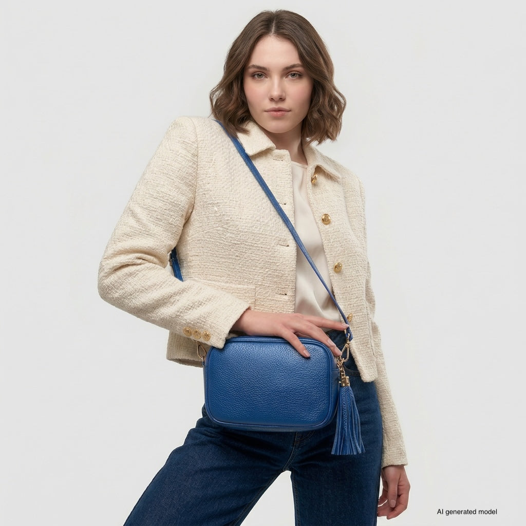 Parma Italian Full-Grain Leather Crossbody Bag