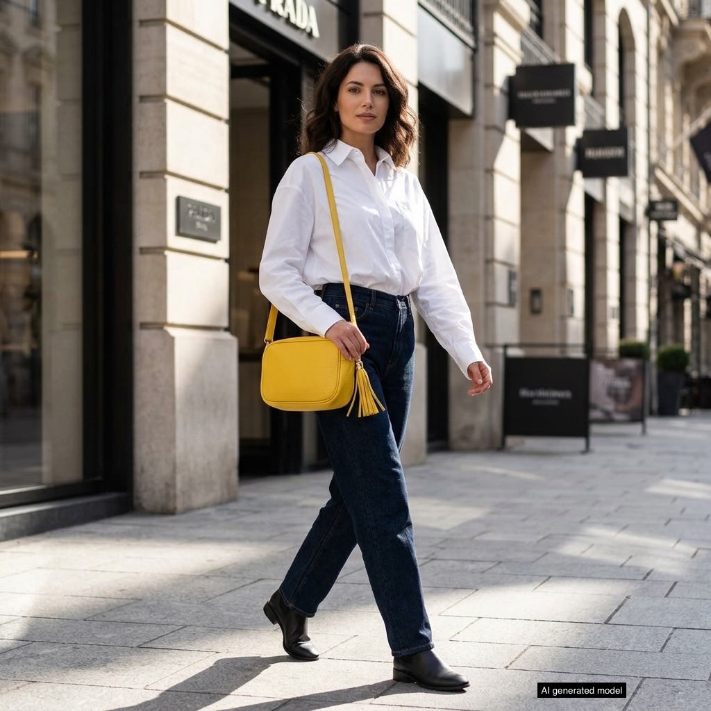 Parma Italian Full-Grain Leather Crossbody Bag
