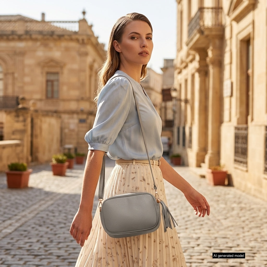 Parma Italian Full-Grain Leather Crossbody Bag