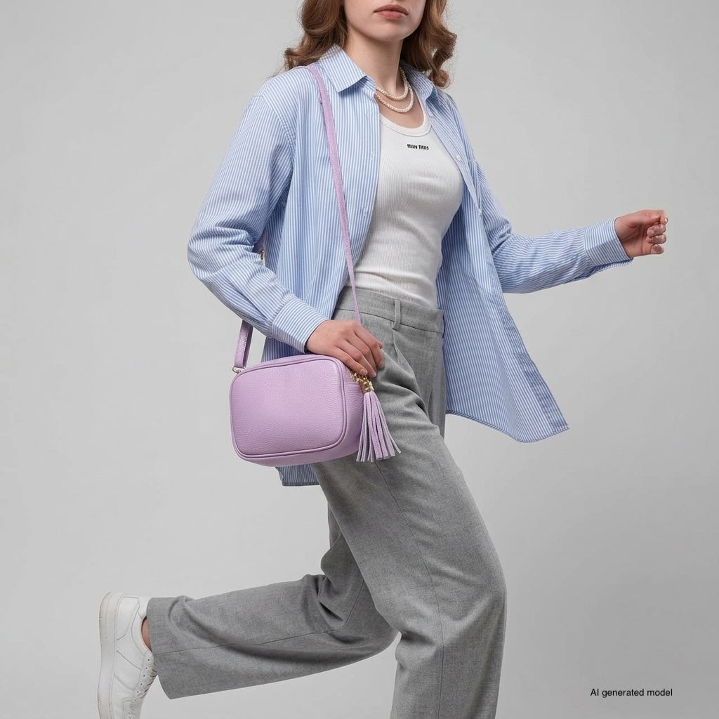 Parma Italian Full-Grain Leather Crossbody Bag