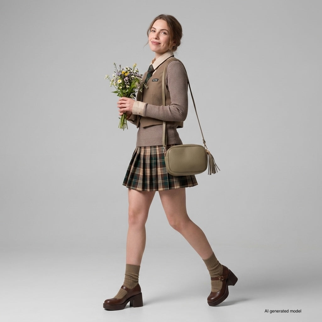 Parma Italian Full-Grain Leather Crossbody Bag