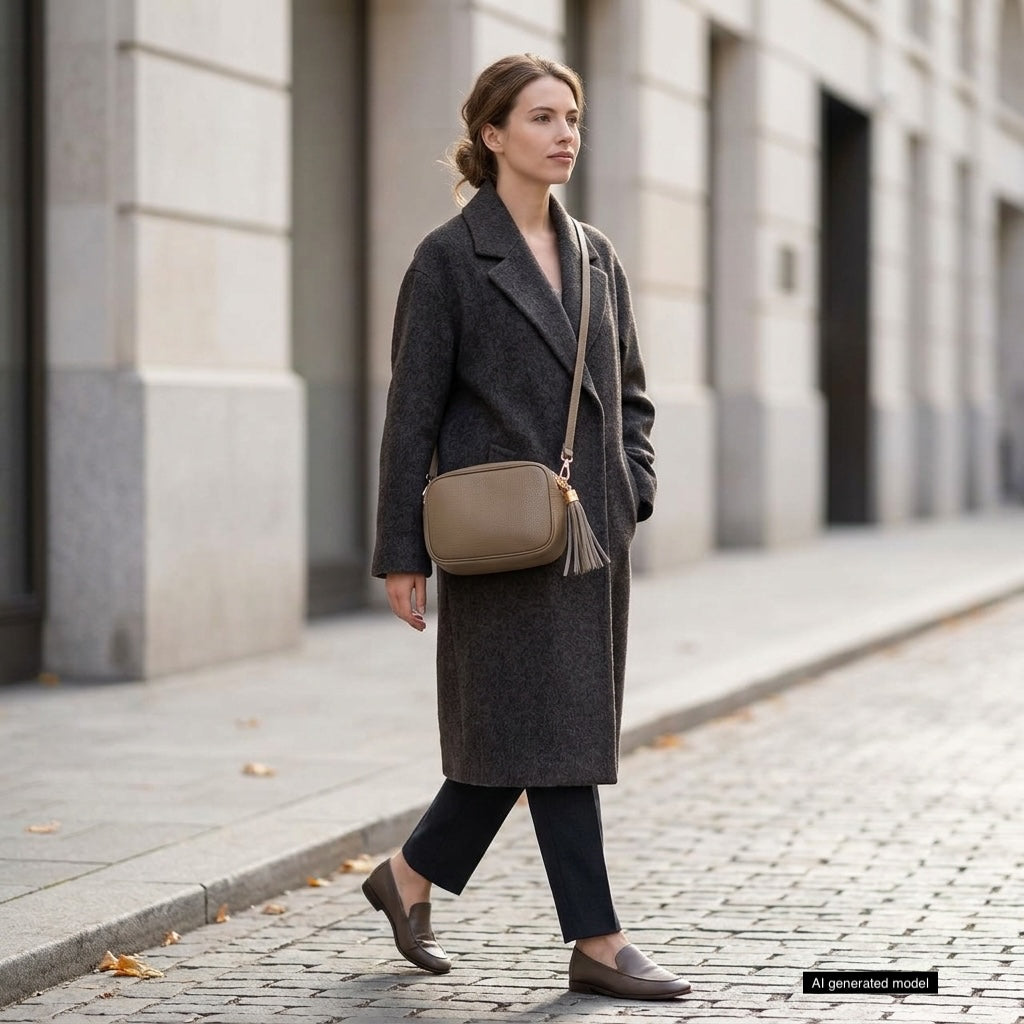 Parma Italian Full-Grain Leather Crossbody Bag