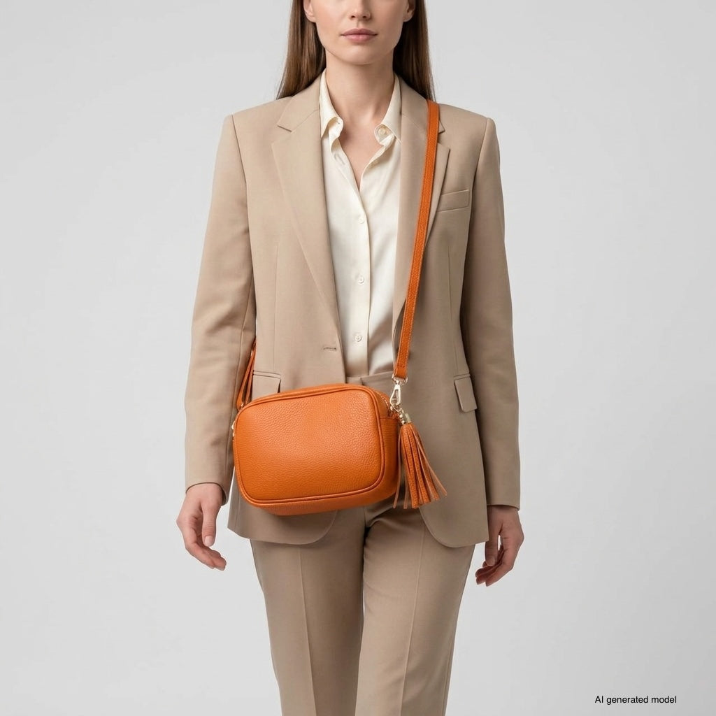 Parma Italian Full-Grain Leather Crossbody Bag