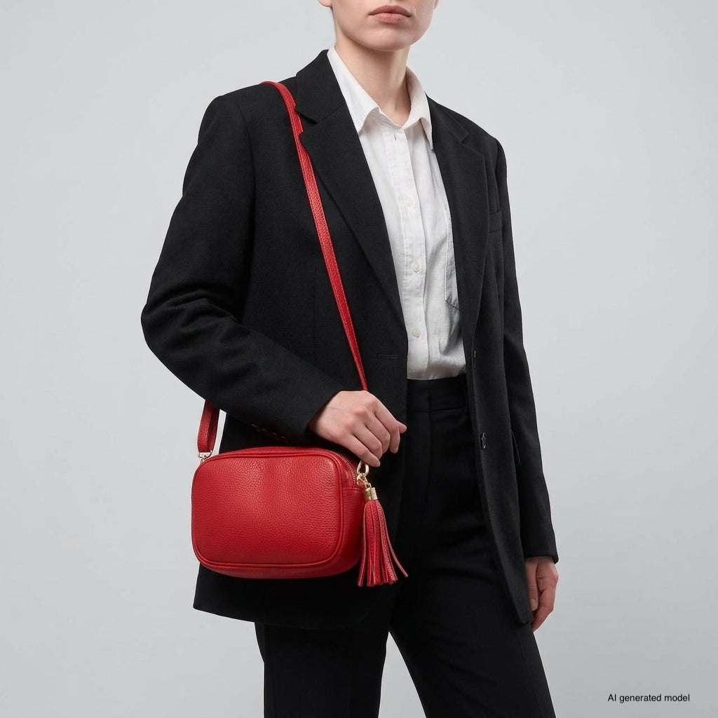 Parma Italian Full-Grain Leather Crossbody Bag