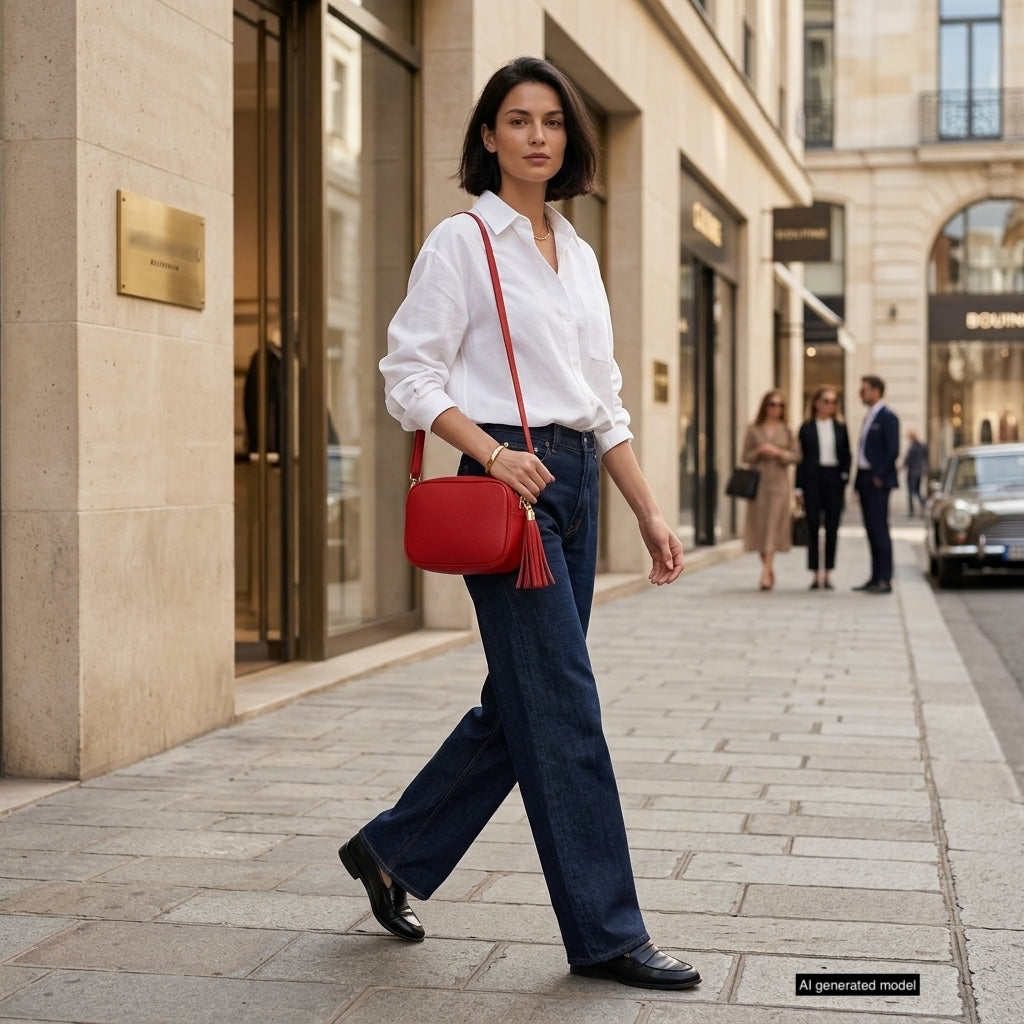 Parma Italian Full-Grain Leather Crossbody Bag