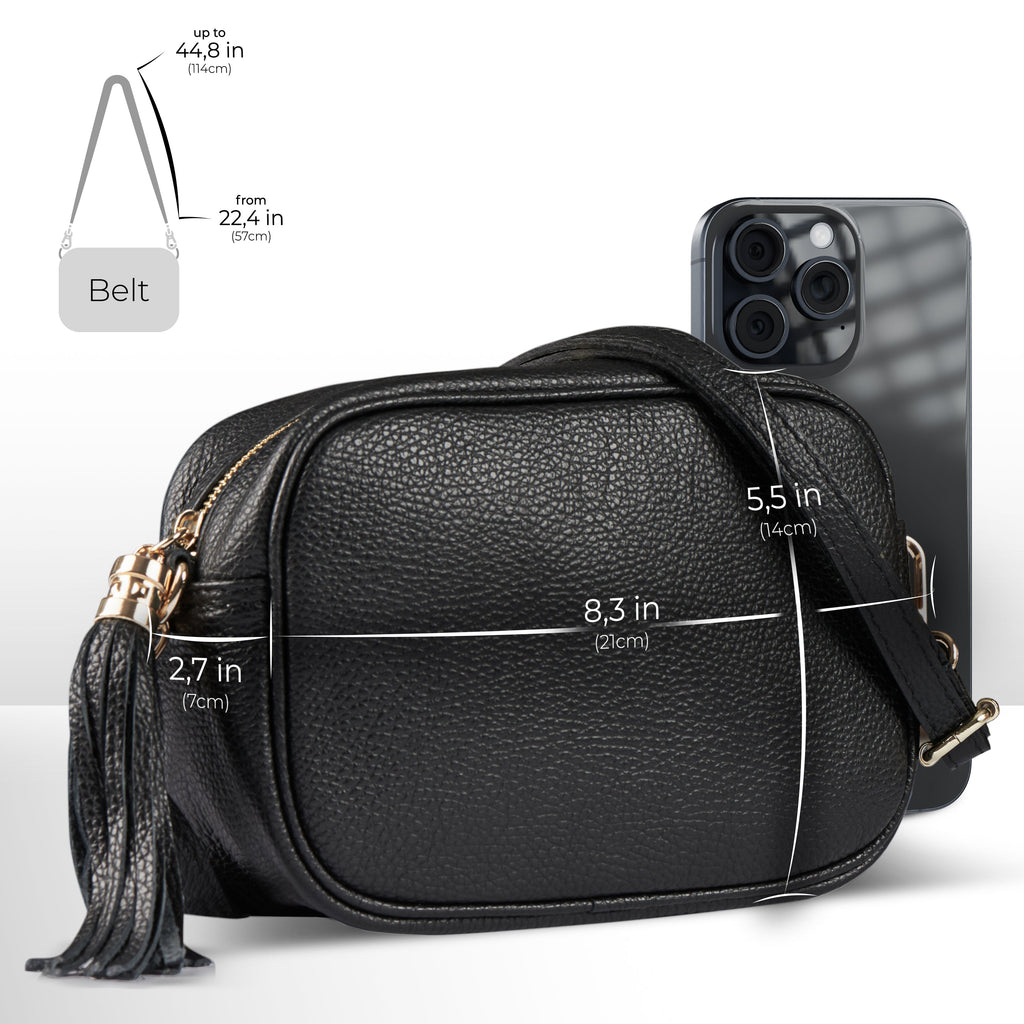 Parma Italian Full-Grain Leather Crossbody Bag