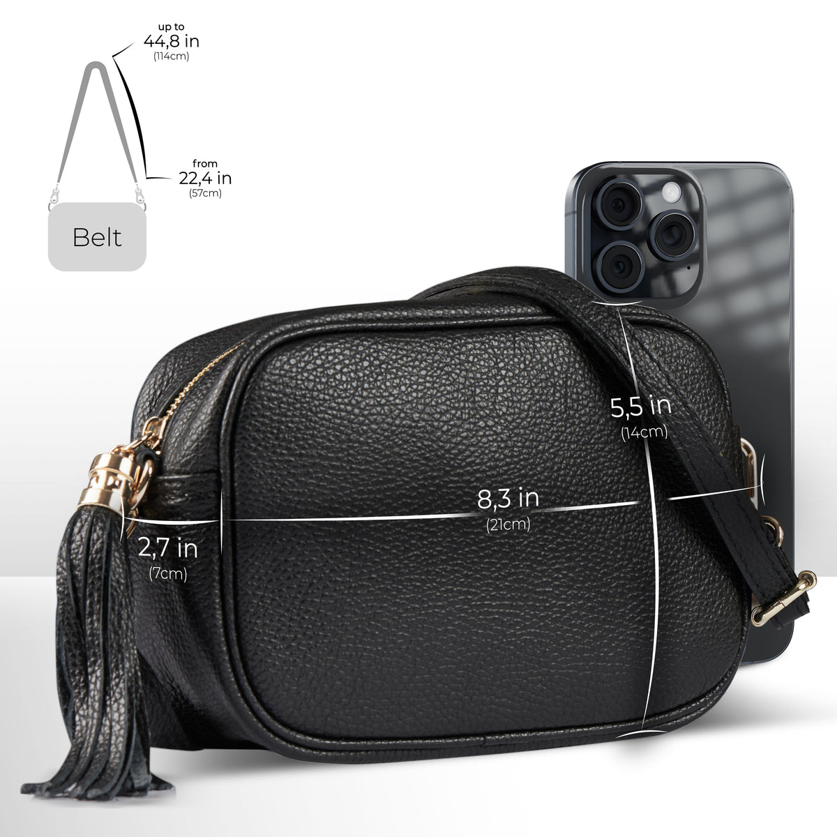 Parma Italian Full-Grain Leather Crossbody Bag