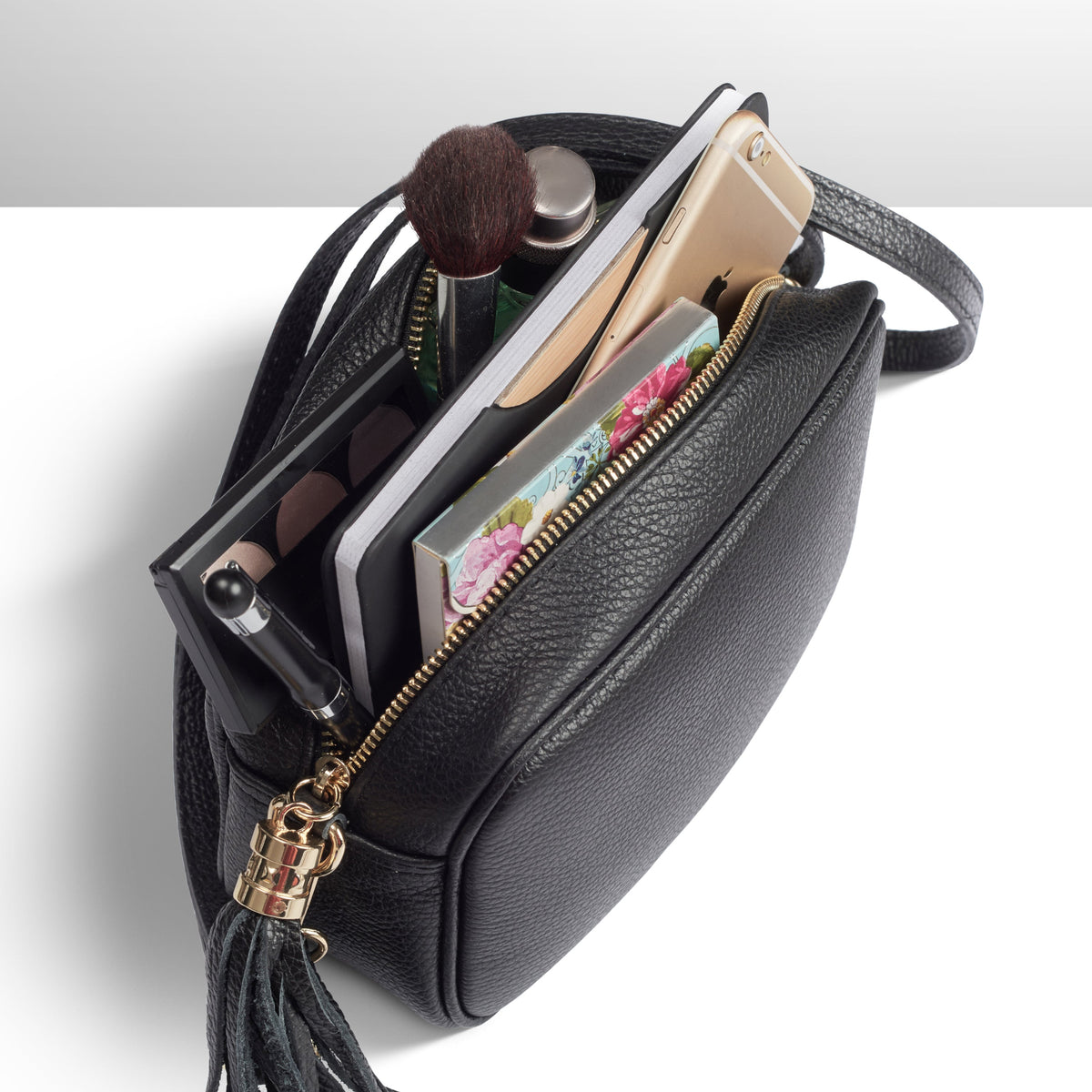 Parma Italian Full-Grain Leather Crossbody Bag