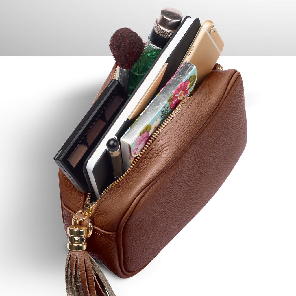 Parma Italian Full-Grain Leather Crossbody Bag