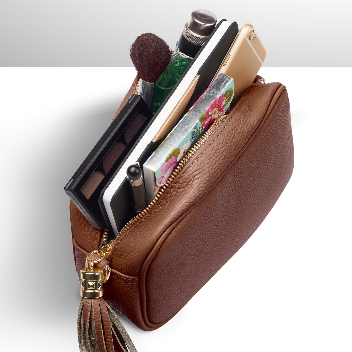 Parma Italian Full-Grain Leather Crossbody Bag