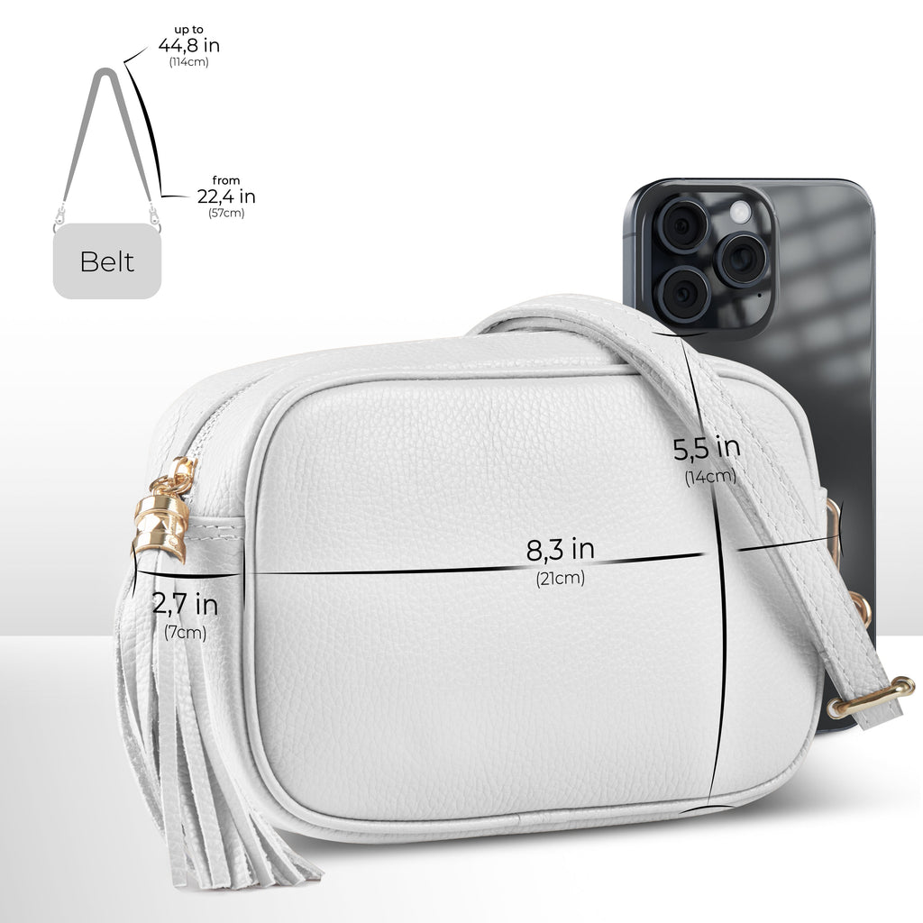 Parma Italian Full-Grain Leather Crossbody Bag