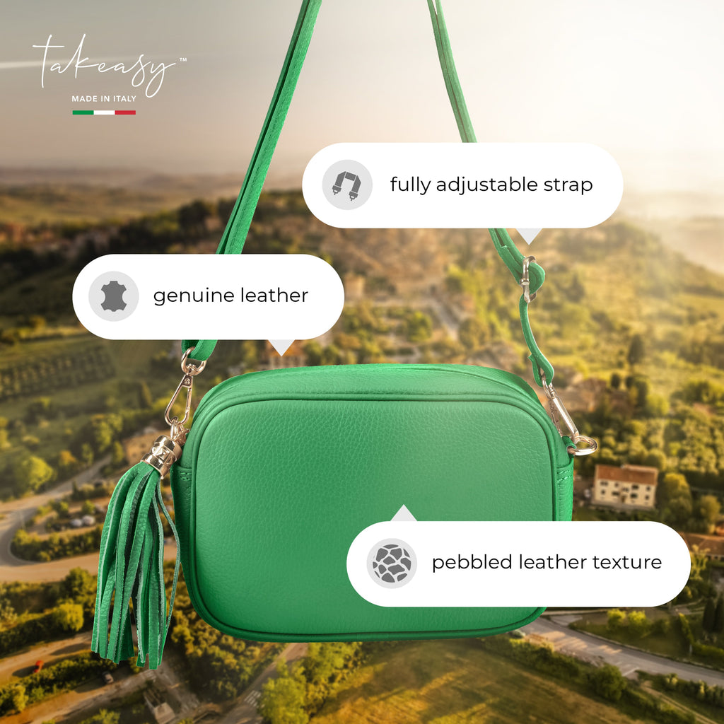 Parma Italian Full-Grain Leather Crossbody Bag