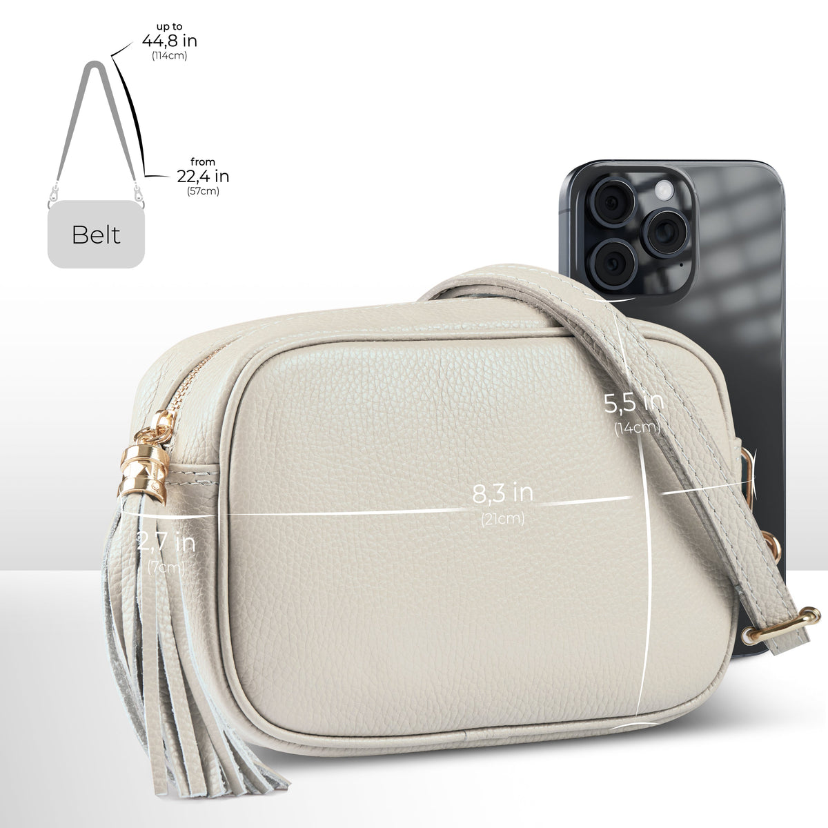 Parma Italian Full-Grain Leather Crossbody Bag