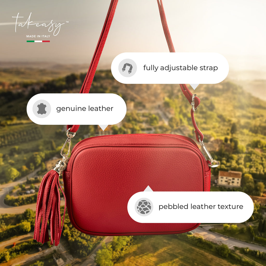 Parma Italian Full-Grain Leather Crossbody Bag