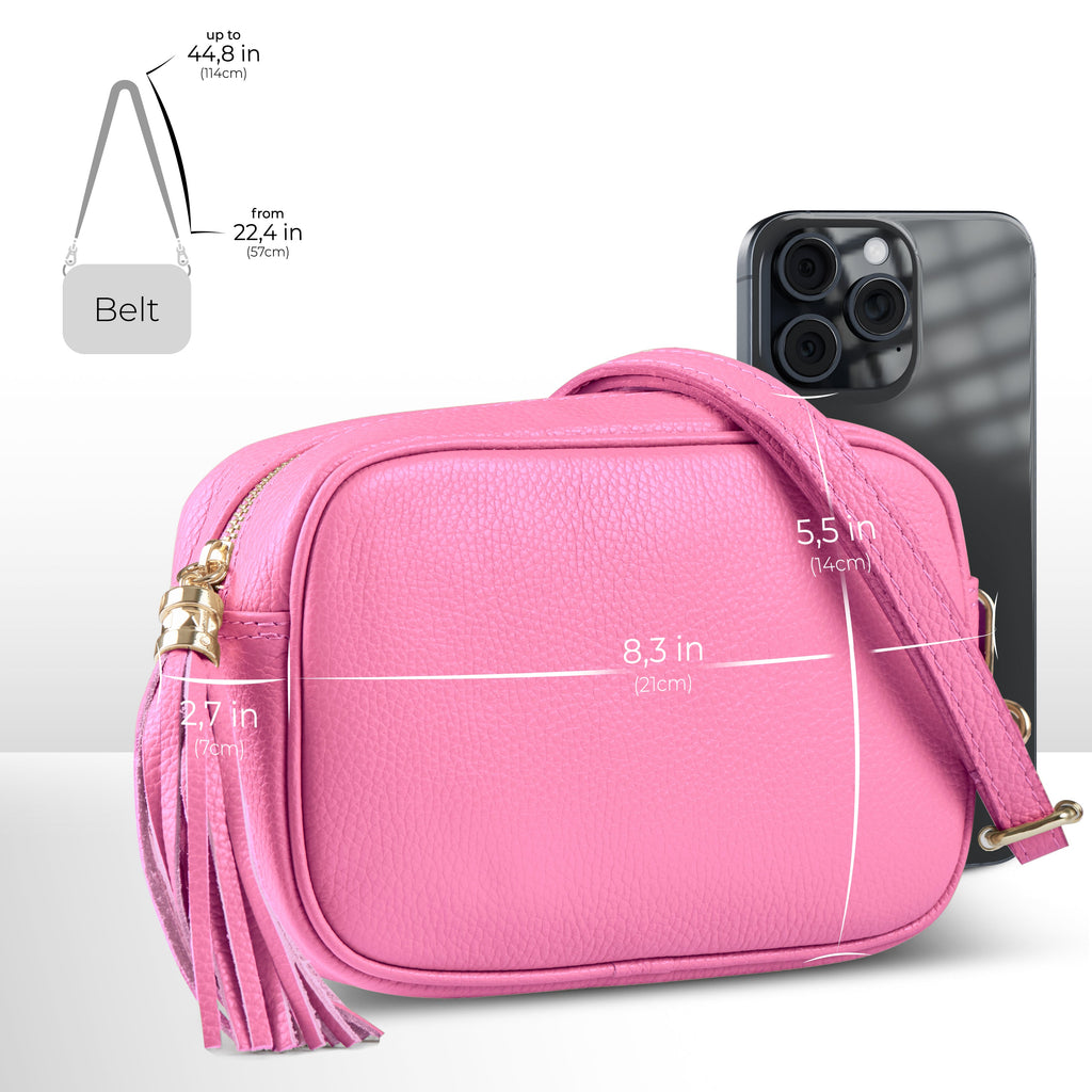 Parma Italian Full-Grain Leather Crossbody Bag