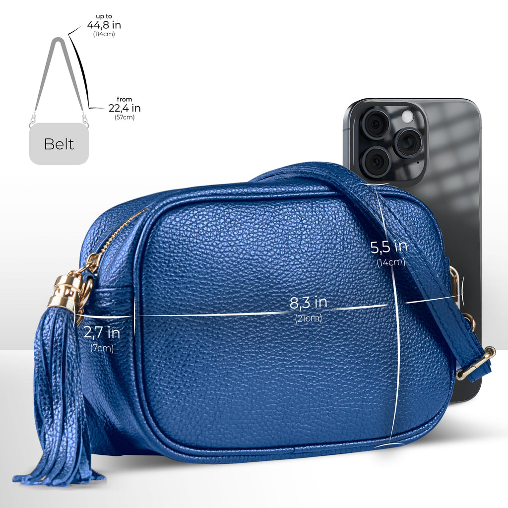 Parma Italian Full-Grain Leather Crossbody Bag