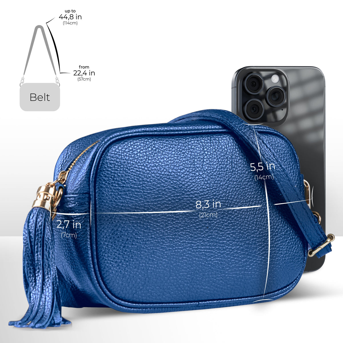 Parma Italian Full-Grain Leather Crossbody Bag