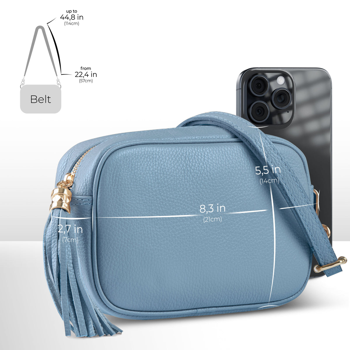 Parma Italian Full-Grain Leather Crossbody Bag