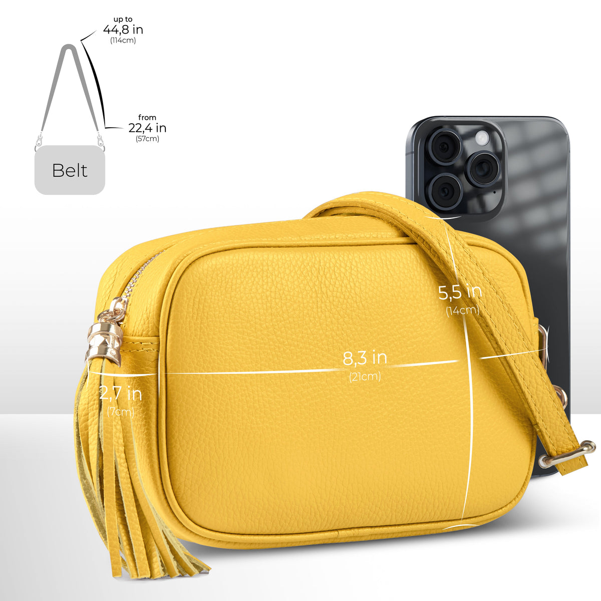 Parma Italian Full-Grain Leather Crossbody Bag