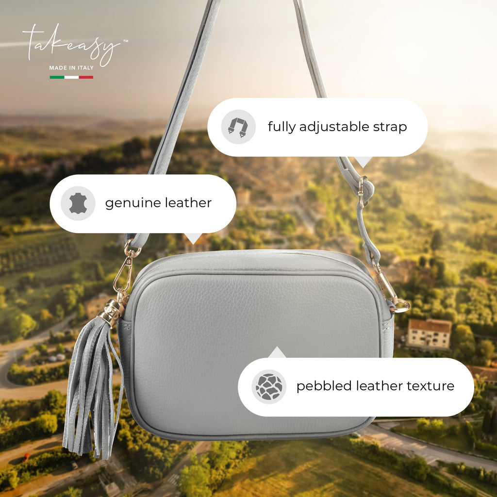 Parma Italian Full-Grain Leather Crossbody Bag