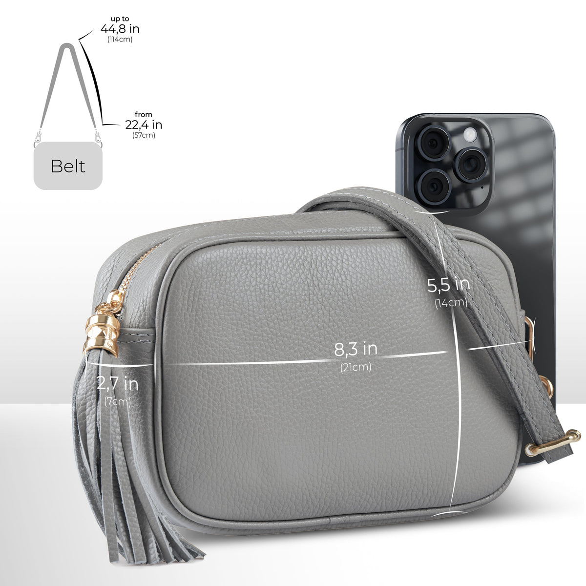Parma Italian Full-Grain Leather Crossbody Bag