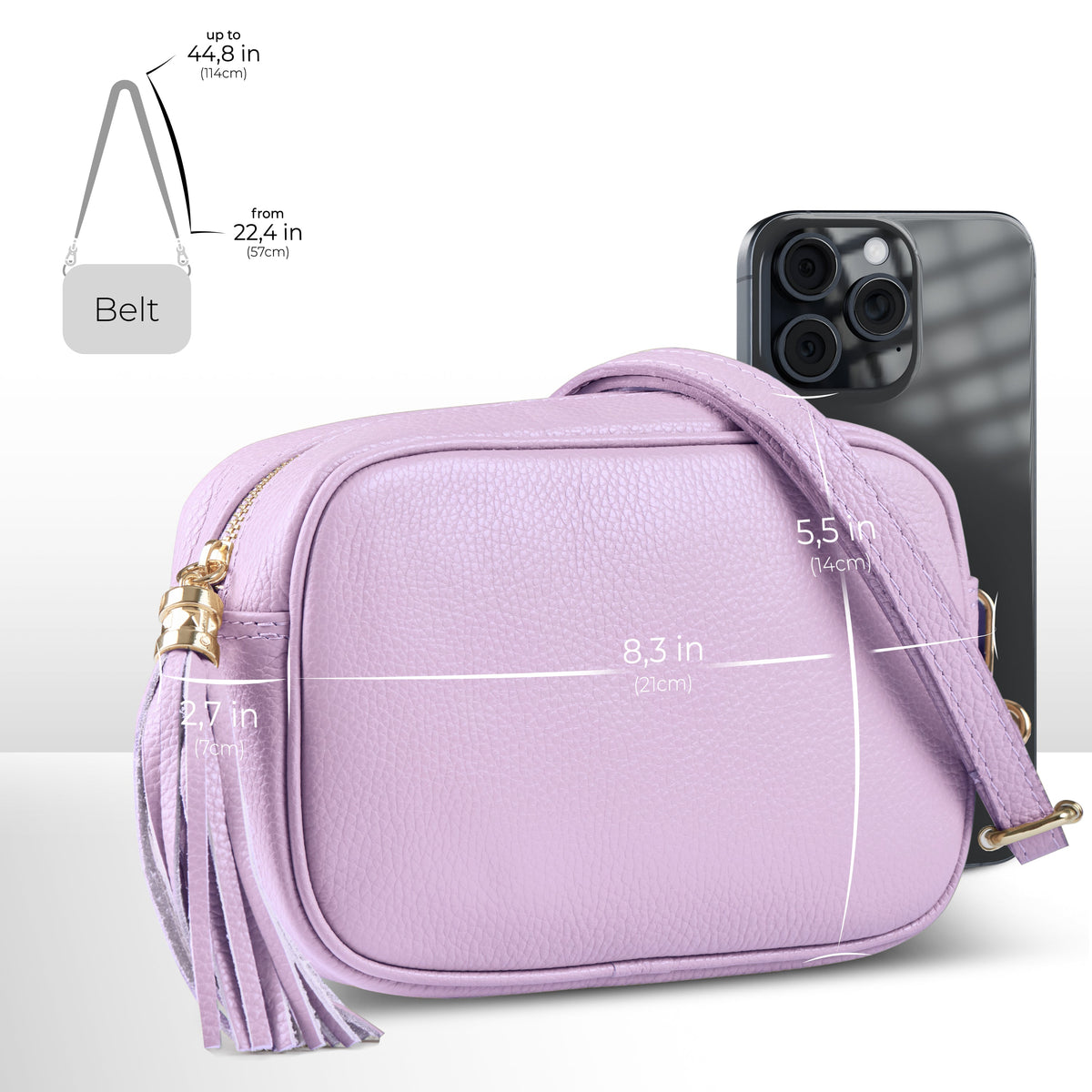 Parma Italian Full-Grain Leather Crossbody Bag
