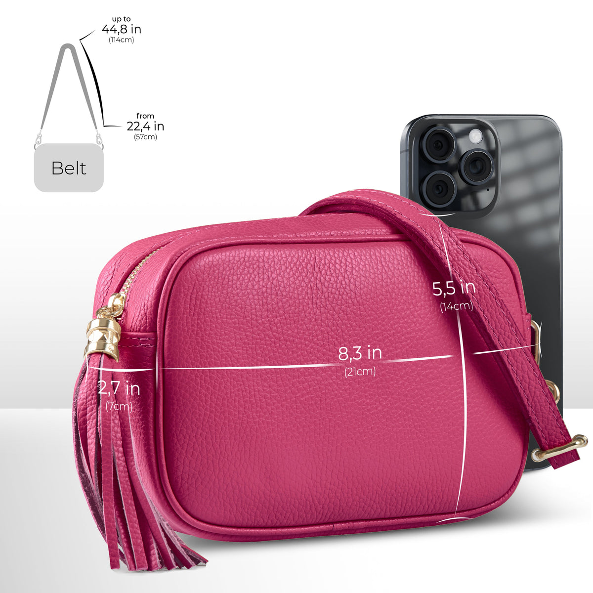 Parma Italian Full-Grain Leather Crossbody Bag