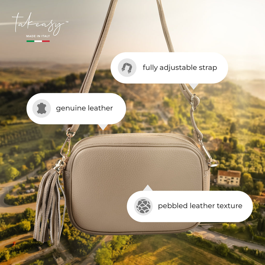 Parma Italian Full-Grain Leather Crossbody Bag