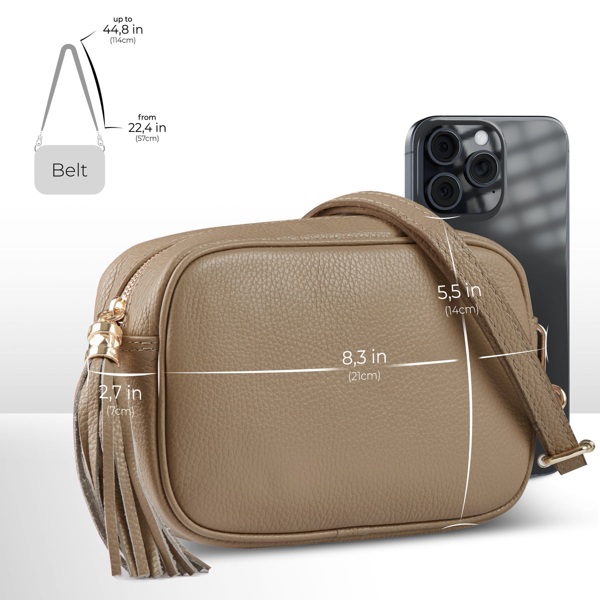 Parma Italian Full-Grain Leather Crossbody Bag
