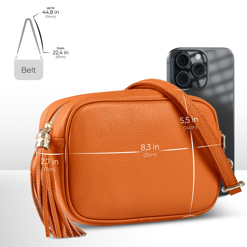 Parma Italian Full-Grain Leather Crossbody Bag