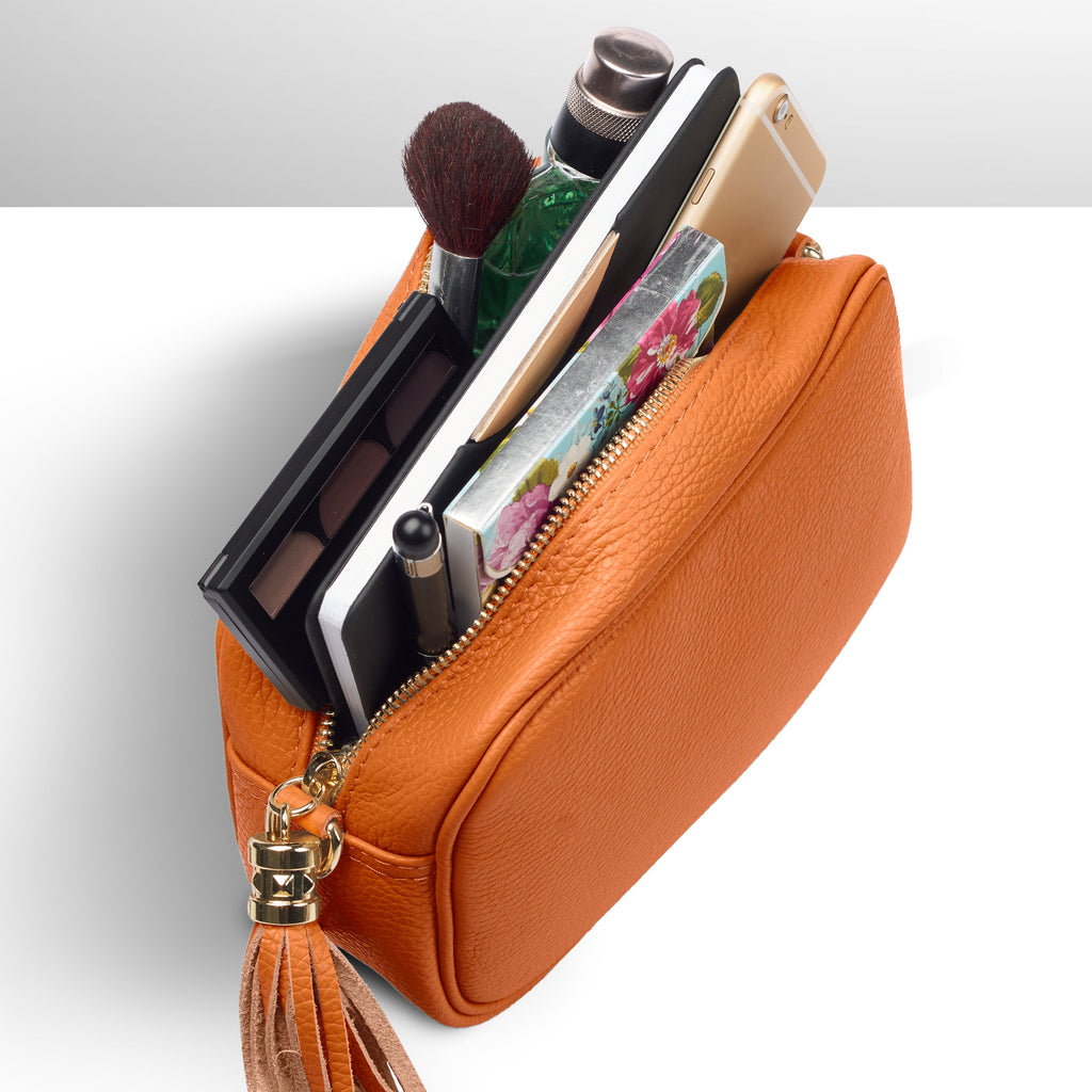 Parma Italian Full-Grain Leather Crossbody Bag