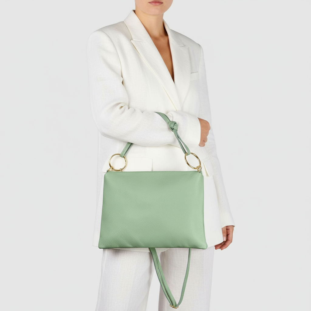 Livorno Italian Full-Grain Leather Shoulder & Crossbody Bag