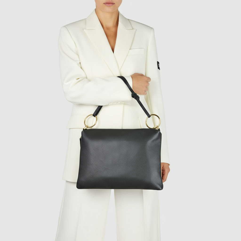 Livorno Italian Full-Grain Leather Shoulder & Crossbody Bag