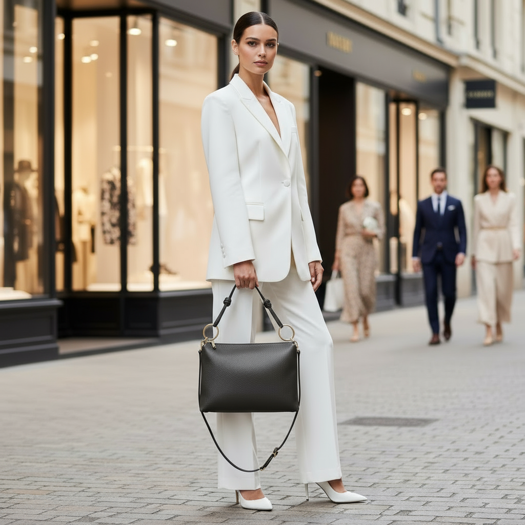 Livorno Italian Full-Grain Leather Shoulder & Crossbody Bag