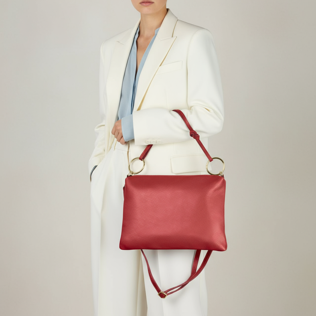 Livorno Italian Full-Grain Leather Shoulder & Crossbody Bag